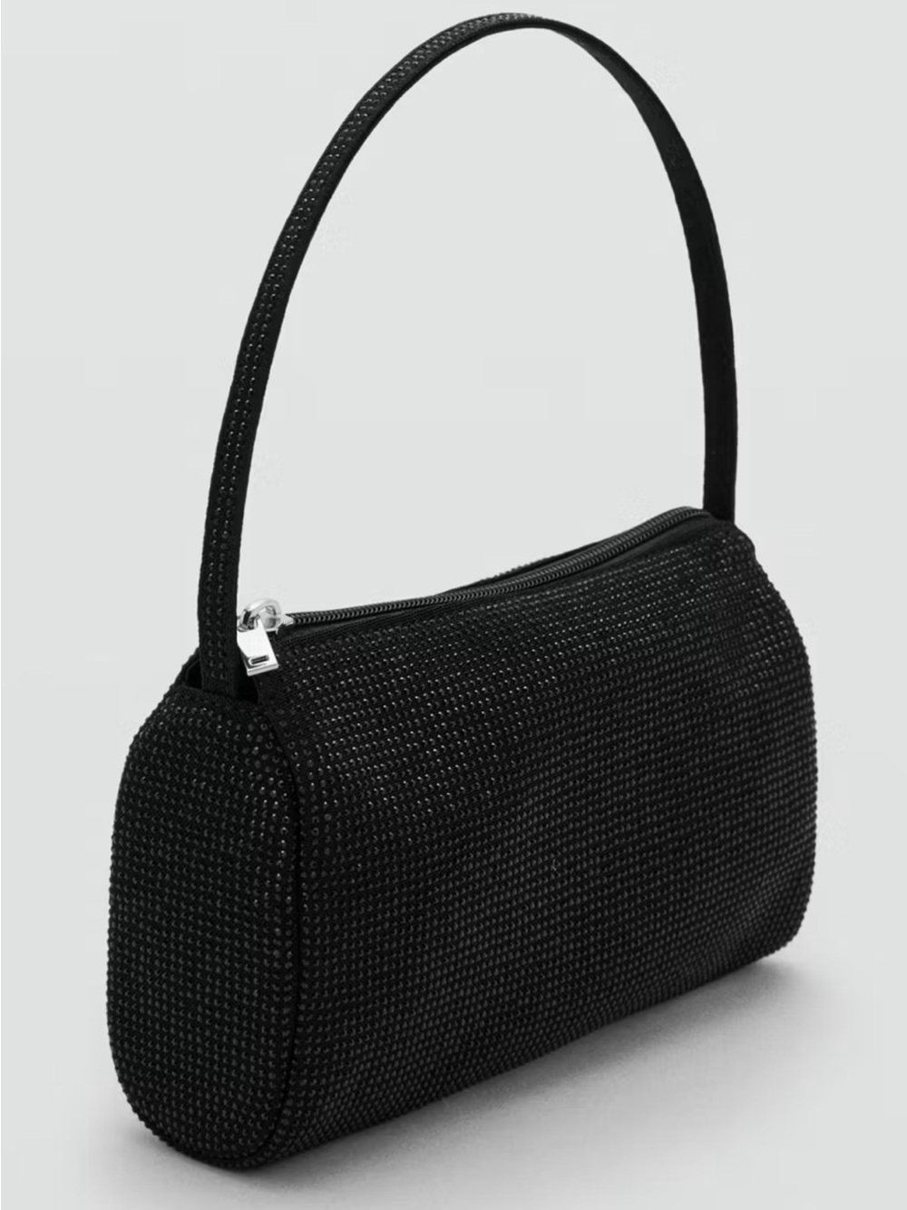 Elegant Black rhinestones Evening Shoulder Bag